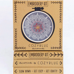 Cozy Blue - Autumn Mandala Embroidery Kit