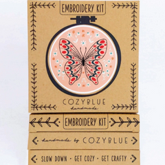 Cozy Blue - Butterfly Embroidery Kit