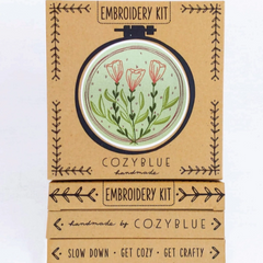 Cozy Blue - Flower Moon Embroidery Kit