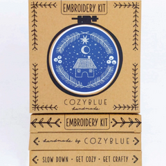 Cozy Blue - Holiday Home Embroidery Kit