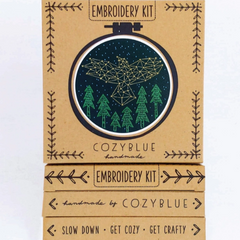 Cozy Blue - The Crow Embroidery Kit