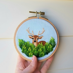 Jessica Long Embroidery - Wild Fern Deer Embroidery Kit
