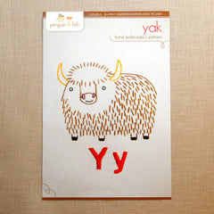 Y - Yak Embroidery Pattern