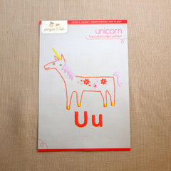 U - Unicorn Embroidery Pattern