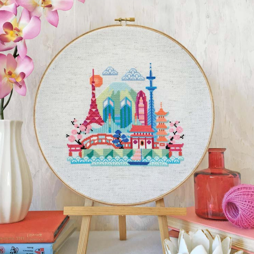 Satsuma Street Cross Stitch Kit - Pretty Little Tokyo