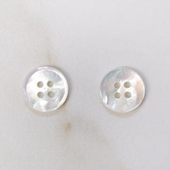 White Mother of Pearl Buttons 11.5 mm (No. EX 702)