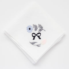 Anna & Lapin - Flowers & Ribbon (Blue & Pink) Handkerchief Kit