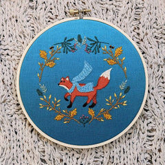 Knitted Bliss Embroidery Kit - In My New Blue Scarf