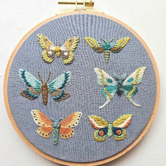Jessica Long Embroidery - Moth Sampler Embroidery Kit