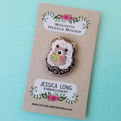 Jessica -Hedgehog Enamel Needle Minder