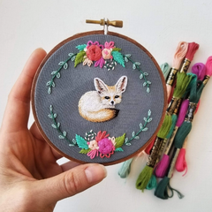 Jessica Long Embroidery - Fennec Fox Embroidery Kit