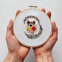 Jessica Long Embroidery - Hedgehog Embroidery Kit