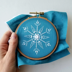 Jessica Long Embroidery - Mini Snowflake Sampler Ornament Embroidery Kit