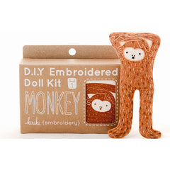 Kiriki - DIY Embroidered Doll Kit - Monkey