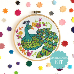 Rikrack - Peacock Embroidery Kit