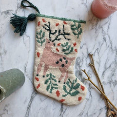 Felicia - Christmas Stocking Embroidery Kit - Reindeer