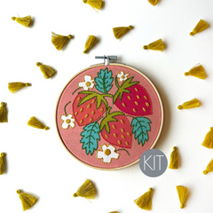 RikRack - Strawberries Embroidery Kit