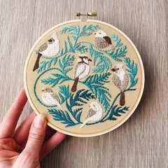Jessica Long Embroidery - Winter Birds Embroidery Kit