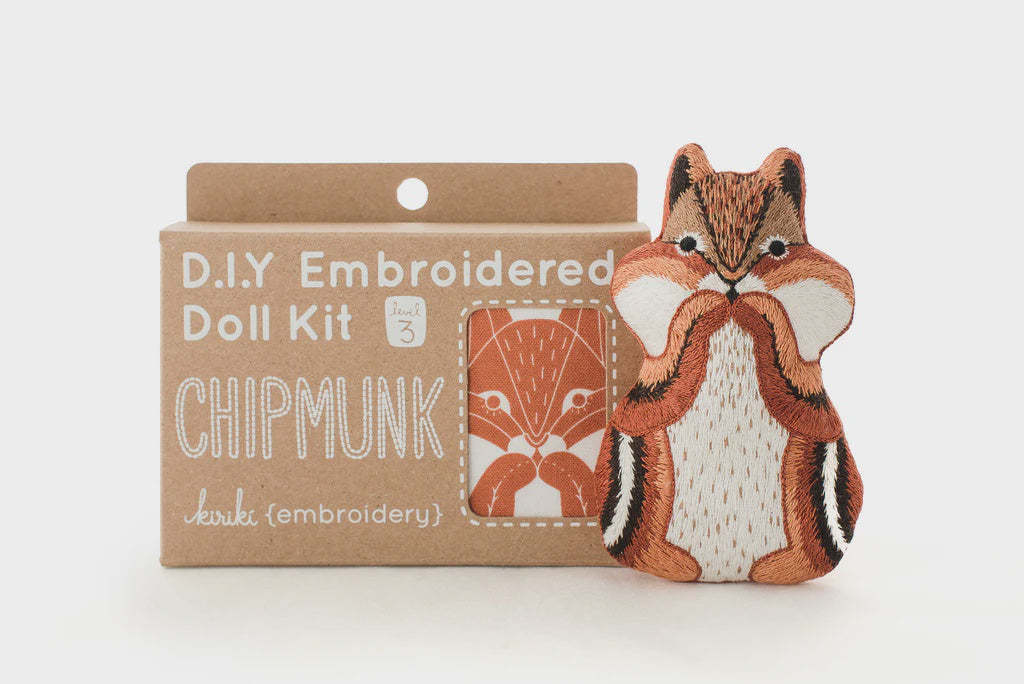 Kiriki - DIY Embroidered Doll Kit - Chipmunk