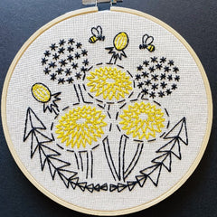 Hook Line + Tinker - Bee Kind Dandelion  Embroidery Kit