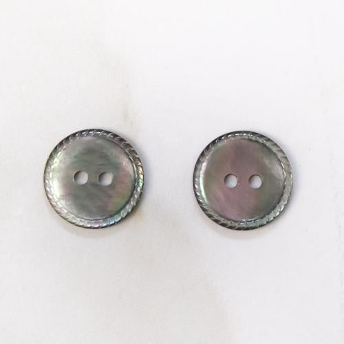 Black Mother of Pearl Buttons 18 mm (No. 220)