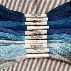 Temaricious Natural Embroidery Floss - Blue Pack