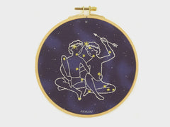 Hoop Art Embroidery Kit - Gemini