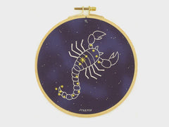 Hoop Art Embroidery Kit - Scorpio