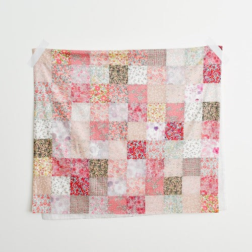 Check & Stripe with Liberty Patchwork Blanket Kit (Pink)