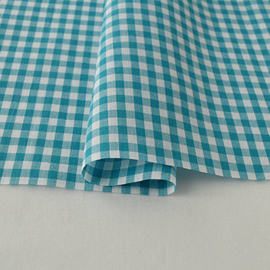 Check & Stripe Gingham Check - Turquoise