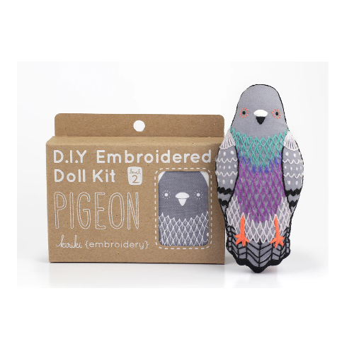 Kiriki - DIY Embroidered Doll Kit - Pigeon