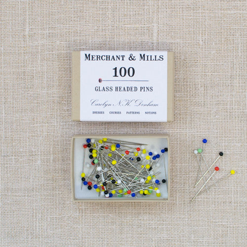 Merchant & Mills Glass Headed Pins (100)