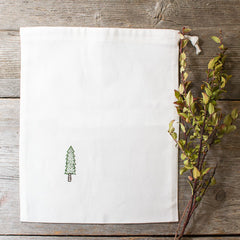 Embroidered Drawstring Bag - A