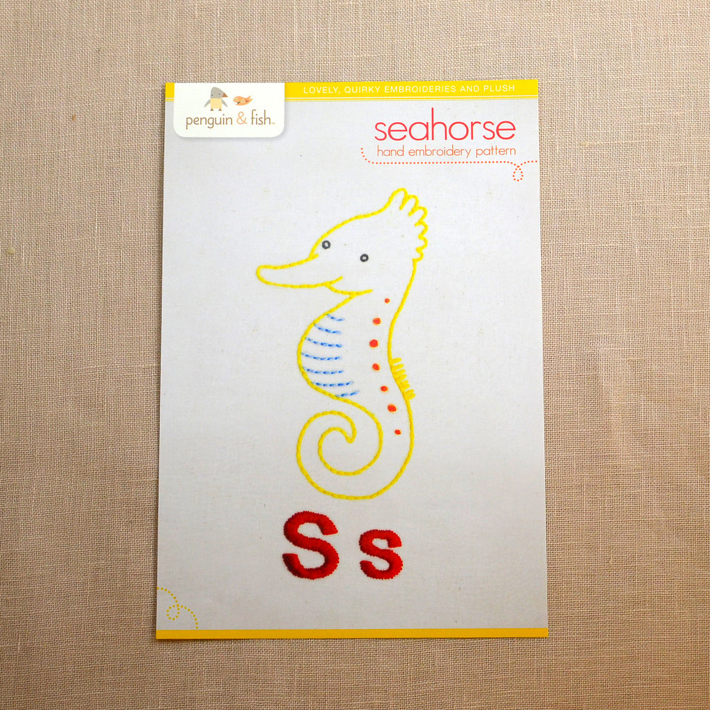 S - Seahorse Embroidery Pattern