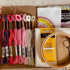 Cosmo Samplers Embroidery Kit - Pinks