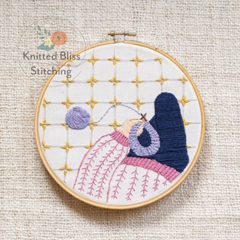 Knitted Bliss Embroidery Kit - If I Sits I Knits