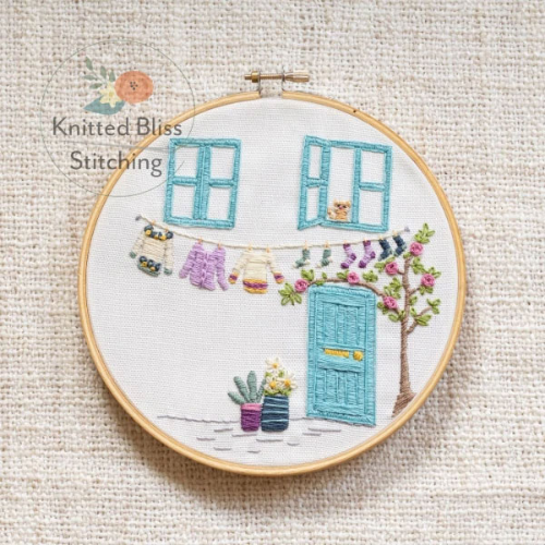 Knitted Bliss Embroidery Kit - Laundry Day