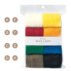 Hamanaka Wool Candy - 8 Colour Christmas Colours / H441-121-4