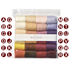 Hamanaka Wool Candy  - 24 Colour Set Wool Candy "Warm " H441-150-1