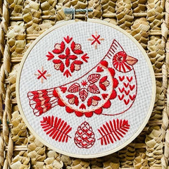 Hook Line + Tinker Cardinal Embroidery Kit