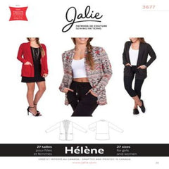 Jalie Pattern - HELENE Shawl Collar Cardigan