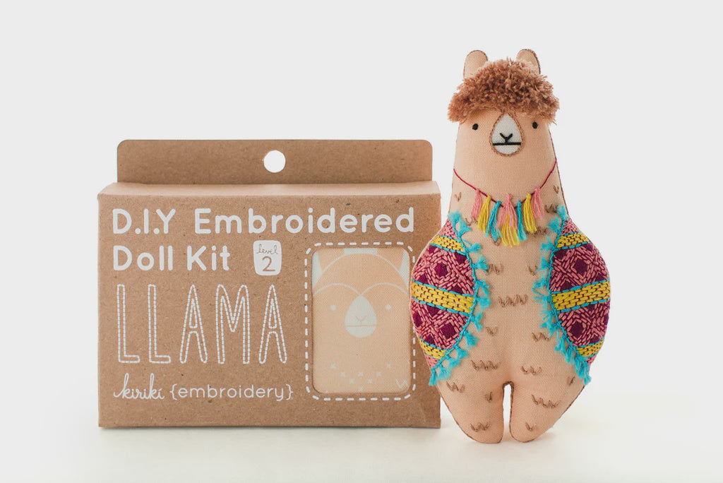 Kiriki - DIY Embroidered Doll Kit - Llama