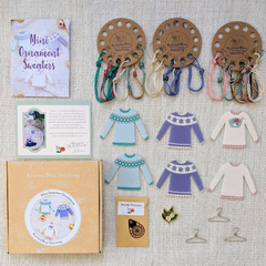 Knitted Bliss Embroidery Kit - Mini Ornament Kit