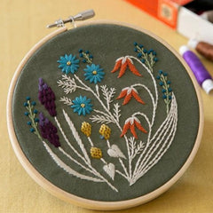 Piece - Wildflower Embroidery Kit Kahki (PHC-082-1)