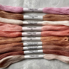 Temaricious Natural Embroidery Floss - Soft Pink Pack