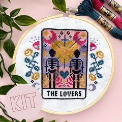 Innocent Bones - The Lovers Tarot Cross Stitch Kit