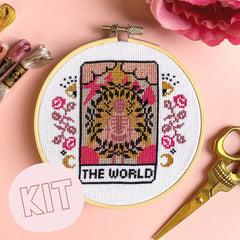 Innocent Bones - The World Tarot Cross Stitch Kit