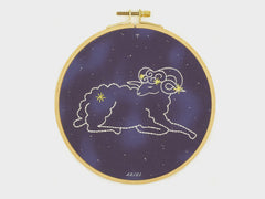 Hoop Art Embroidery Kit - Aries