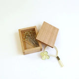 Cohana Glass Sewing Pins in a Cherry Box