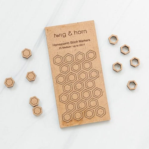 Twig & Horn - Honeycomb Stitch Markers Medium